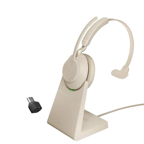 Jabra Evolve2 65 Link380c MS Mono Stand Beige	